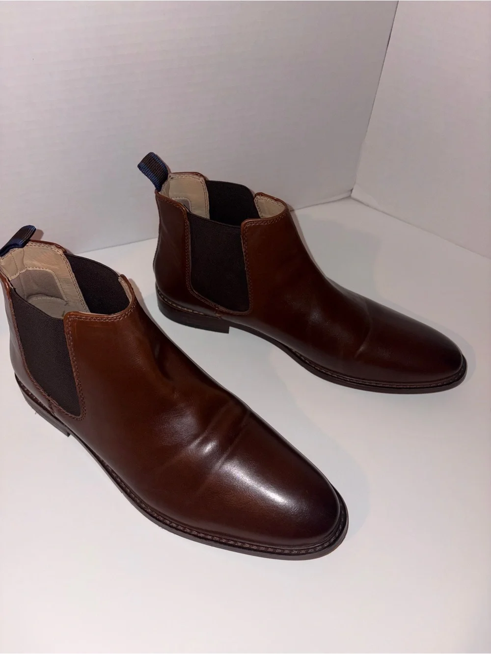 Mix 6 Brown Leather Chelsea Boots - Men Size 12